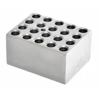 OHAUS Modular Block: Anodized Aluminum, 3 in Overall Wd, 3 3/4 in Overall Lg, 20 Wells, 2 mL (MPN 30400191)