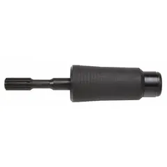 This adapter converts a spline drive rotary hammer to accept SDS-Max shank bits. It enables the use of a wider range of bits with the same tool, increasing job-site flexibility without requiring a new rotary hammer.