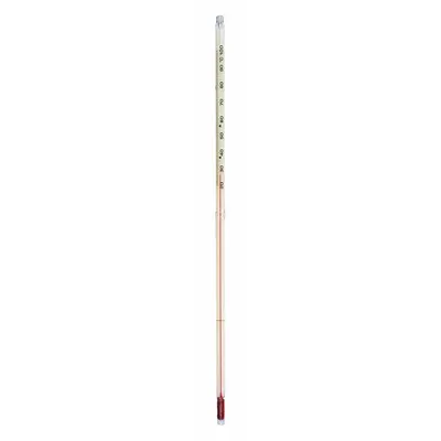THERMCO Liquid In Glass Thermometer, Safety Coated: 20°C to 100°C, Partial Immersion - Partial-Immersion Liquid-in-Glass Lab Thermometers