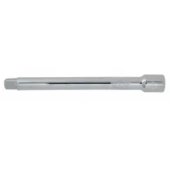 This 3/8" drive hand socket extension is used to access recessed fasteners in automotive, machinery, and industrial applications. It features a chrome finish for corrosion resistance and has a 3/8" output drive size. Not insulated and without locking feature.