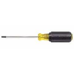 This screwdriver features a T30 Torx tip and a 4-inch steel shank. The cushion grip handle provides comfort during use. Suitable for general fastening tasks requiring a Torx drive.