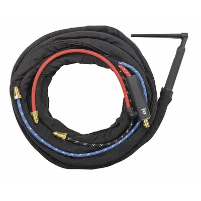 MILLER ELECTRIC Torch Kit: Water-Cooled, W-375, 25 ft, Braided Rubber, 3-Piece - Water-Cooled TIG Torches
