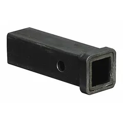Carbon steel receiver tube designed for welding onto vehicle frames or equipment to create a custom trailer hitch. Accepts 2 1/2 in hitch accessories. Overall length of 12 in.