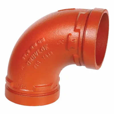 GRUVLOK 90° Grooved Pipe Elbow, 1 1/4 in x 1 1/4 in, Grooved x Grooved - Grooved Pipe Fittings