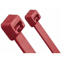 This 4-inch nominal length plenum cable tie has a 0.18-inch width and a 1-inch maximum bundle diameter. It is rated for outdoor use and comes in maroon color, supplied in a 100-piece pack. Suitable for bundling and securing cables in plenum or outdoor environments.