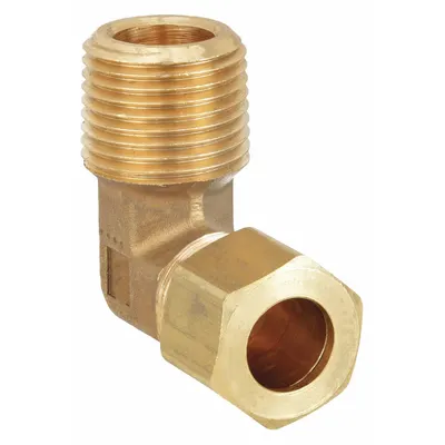 PARKER Standard Sleeve Brass Compression Fitting, 3/4 in OD x 3/4 in MNPT, 10 PK - Standard Sleeve Brass Compression Fittings
