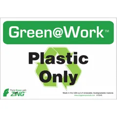This 5-pack of plastic adhesive signs is designed for non-retroreflective mounting on floors or walls. Typical applications include marking safe spacing in industrial facilities, warehouses, and commercial settings to help maintain distance between personnel.