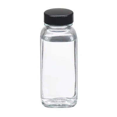 WHEATON Bottle: 125 mL, 33-400 mm, No Closure, No Closure, Colorless - Rectangular Glass Lab Bottles