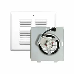 Steel motor assembly with white grille for upgrading bathroom exhaust fans. Compatible with model AKFH1. Includes (2) 1 in #8 screws with white head for installation. Restores ventilation performance in residential or light-commercial bathrooms.