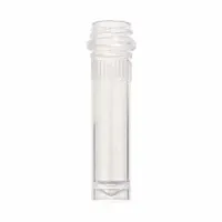 This 2 mL polypropylene microcentrifuge tube has a colorless body and square bottom. It is not graduated and does not include a closure. Suitable for storing, mixing, and centrifuging small liquid samples in laboratory settings