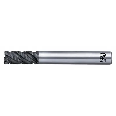 OSG Roughing End Mill: Carbide, WXL Coated, 4 Flute, 10 mm Mill Dia, 19 mm LOC - Fast-Cutting Corner-Chamfer Carbide Roughing End Mills for Hardened Materials