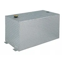 Transfer Tank: Silver, Rectangle, 100 gal Capacity, Aluminum, 0.125 ga Thick, Clearcoat (MPN 438000)