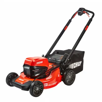 ECHO Battery-Powered Lawn Mower: Self-Propelled, 21 in Cutting Wd - Battery-Powered Lawn Mowers