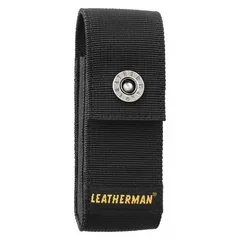Black nylon sheath designed to carry pliers-style tools. Features a snap closure and a single pocket. Attaches to belts up to 1 3/4 inches wide via a belt slot. Suitable for maintenance, electrical, and field service applications.