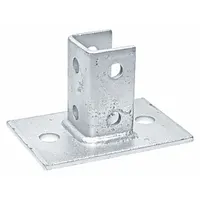 Strut Channel Fitting: 1 5/8 in x 1 5/8 in For Strut Channel Size, Hot Dipped Galvanized, 6 Holes (MPN V61SQHDG)