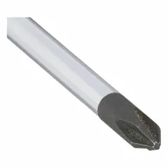 Phillips screwdriver with #1 tip size for driving and removing cross-recess screws. Ergonomic handle designed for comfort during repetitive tasks. Not ESD safe and not tether capable. Suitable for general assembly, maintenance, and repair applications.