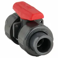SPEARS Manual Two-Way Ball Valve: 1/2 in, PVC, Straight, Socket x FNPT, 235 psi Max. Pressure (CWP) (MPN 3629-005)
