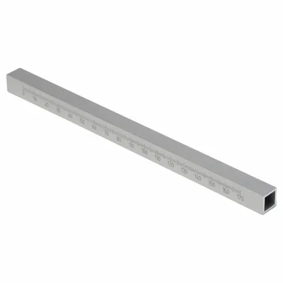 OTTO GANTER Square Tube MT15-SSQ-200-A: 200 mm, Aluminum, with Scale - Sensor & Conveyor Rail Mounting Kit Components