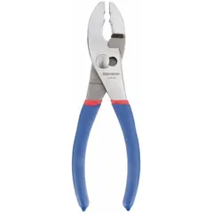 General purpose slip-joint pliers with a 1 in max jaw opening and 1/8 in jaw length. Overall length of 6 1/8 in with a standard cushion grip and dipped handle finish. Suitable for gripping, turning, and clamping nuts, bolts, and pipes in maintenance and assembly tasks.