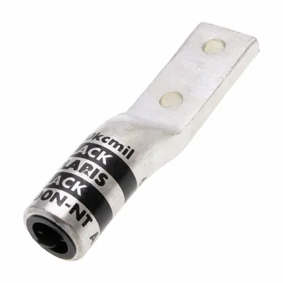 POLARIS Compression Lug: For 600 kcmil, Stranded Wire, 1/2 in Stud Size, Long - Two-Hole Compression Lugs