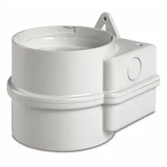 Wall-mount warning light base in gray finish. Designed for use with FEDERAL SIGNAL SLM800 series lights. Compatible with SLM100, SLM1400, SLM1450, SLM200, SLM300/350, SLM500, SLM600, and SLM700 series. Suitable for industrial signaling applications requiring a fixed mounting base for warning lights.