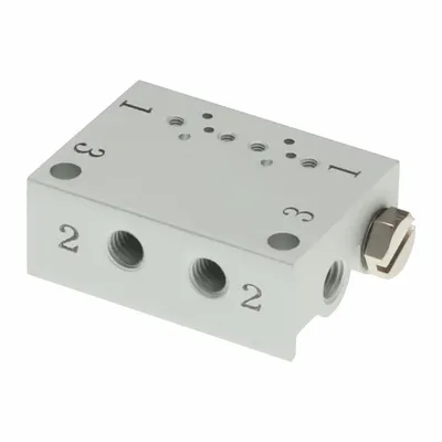 SMC VV100-S41-02-M5 2-Port Manifold, 0.008 Cv - SMC V100 Series Manifolds & Bases