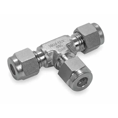 HAM-LET Double-Ferrule Compression Tee Fitting - Double-Ferrule Stainless Steel Fittings