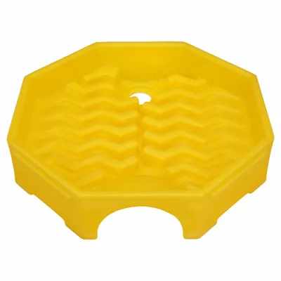 ULTRATECH Drum Funnel: No Lid, Yellow, No Flame Arrester, 23 5/8 in x 5 1/2 in - Drum Funnels