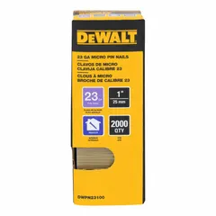 Headless, smooth, galvanized steel pin nails with chisel point, 1 inch overall length, supplied in a 2,000-count pack. Designed for use with collated trim, pin, finishing, and brad nailers to secure lightweight trim, moldings, and paneling.