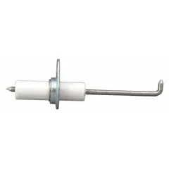 This ignitor electrode generates a spark to ignite fuel in gas-fired furnaces, boilers, and other combustion equipment. It is a replacement component for HVACR systems, commonly used in commercial and industrial heating applications where reliable ignition is required.