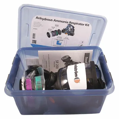 SUNDSTROM SAFETY Full Face Respirator Kit: Silicone, Fixed, M Mask Size, Polyester Mesh - Sundstrom Safety Full-Face Respirators
