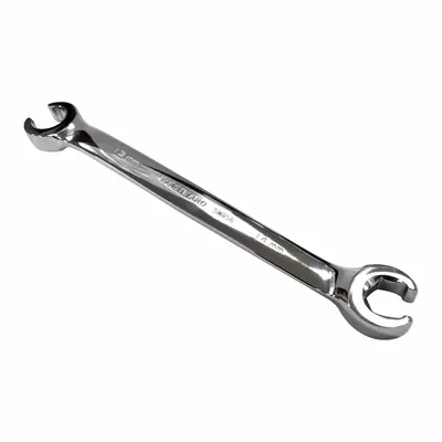 WESTWARD Flare Nut Wrench: Alloy Steel, Polish, 13 mm_14 mm Head Size - Metric, Double End, Standard-Head, 6-Point, Flare Nut Wrenches