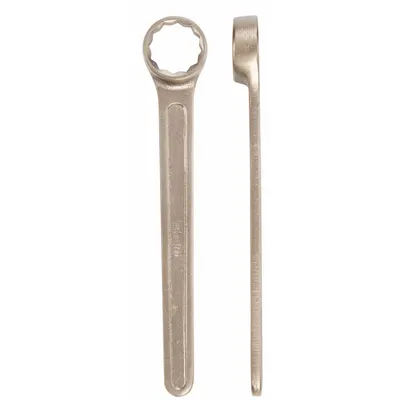 AMPCO Box End Wrench: Natural, 1 9/16 in Head Size, 13 in Overall Lg, Std - SAE, Single End, 12-Point, Nonsparking Box End Wrenches