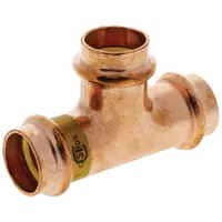 NIBCO Crimp Tee Fitting: Tee, 1 1/2 in CTS x 1 1/2 in CTS x 1 1/2 in CTS x 1 1/2 in CTS size, Copper (MPN 9101150HPC)