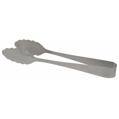 CARLISLE Serving Tongs, 10 1/2 in Overall Length, Stainless Steel, Silver