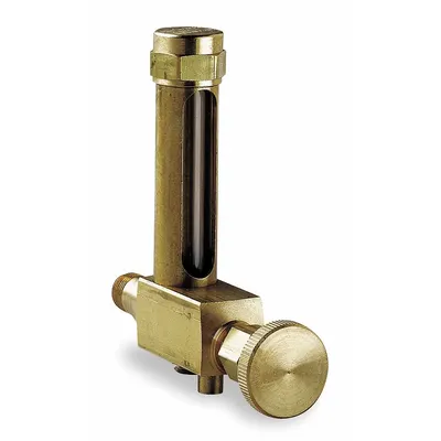 LDI INDUSTRIES Vented Oil Gauges: 5.92 in Body Ht, 4 1/4 in Sight Ht, 1/2" NPTF Male - Vented Oil Level Gauges