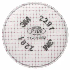 Magenta-colored P100 particulate filter for use with 3M 5000, 6000, 7000, and FF-400 Series reusable respirators. Features a bayonet connection and NIOSH P100 rating for protection against solid and liquid particulates. Sold as a 2-pack.