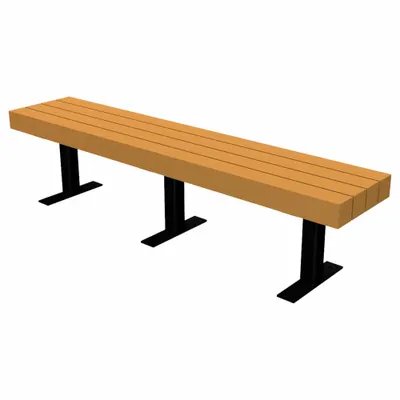 ULTRASITE Trailside Vandal Resistant Resinwood Bench - Vandal Resistant Resinwood Benches
