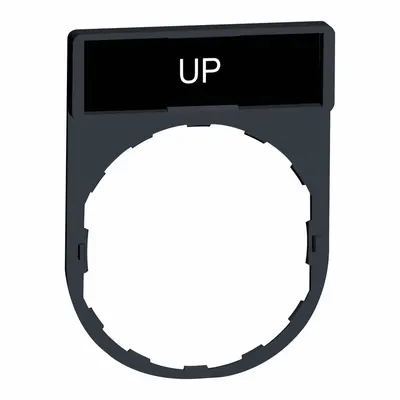 SCHNEIDER Legend Plate: 22 mm Panel Mounting Size, Rectangular - Push-Button Rings & Plates