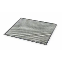 Steel mesh tray accessory for rack-style utility carts with metal shelf trays. Gray powder-coated finish. Compatible with DURHAM MFG cart models PAT-24-4-14-95, PAT-24-6-9-95, PAT-36-4-14-95, and PAT-36-6-9-95. Used for organizing and transporting materials in industrial or warehouse settings.