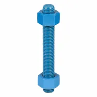 USA FASTENER Fully Threaded Stud: 7/8"-9 Thread Size, Steel, Grade B7, PTFE Coated, 4 PK (MPN B7-.875-6.5)
