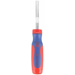 This multi-bit screwdriver includes 32 magnetic tips covering Clutch, Hex, Phillips, Slotted, Square, and Torx drives. Magnetic tip retention secures bits during use. Suitable for general fastening tasks in maintenance, assembly, and repair.