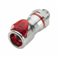 Quick Connection Coupling: Straight, 3/8 in Pipe Size, Warm Red, Quick Disconnect, Brass (MPN LQ6D30006RED)