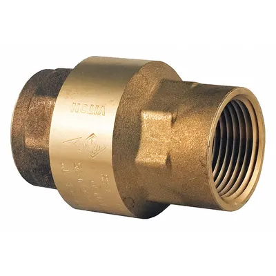 BONOMI VALVE: Swing, Inline Valve Body, 4 in Pipe Size, FNPT x FNPT, Brass - Brass Inline Disc Check Valves