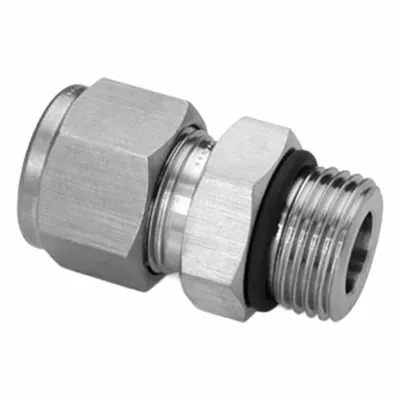 HAM-LET Let-Lok Double-Ferrule Stainless Steel Fitting: 3/8 in - Double-Ferrule Stainless Steel Fittings
