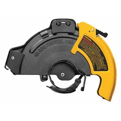 This wheel guard is designed for use with small angle grinders accepting a maximum wheel diameter of 6 inches. It is intended for dust removal applications, helping to contain debris and sparks during cutting or grinding tasks.