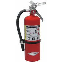 The AMEREX B402 is a 5 lb Class ABC fire extinguisher rated 3A:40B:C, using monoammonium phosphate dry chemical. It is suitable for fires involving ordinary combustibles, flammable liquids, and energized electrical equipment in industrial, commercial, and facility settings