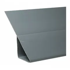 This bird control slide is designed to deter birds from landing on ledges, window sills, and building surfaces. Each slide measures 8 1/2 inches in height, 6 inches in width, and 15 feet in length. Made of heavy-duty gray plastic, this pack includes three slides.