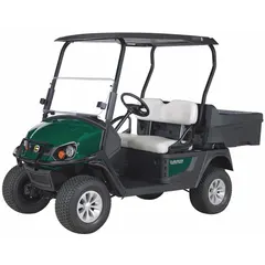 Gas-powered personnel and utility vehicle with a 13.5 hp Single Cylinder OHV engine. Supports a maximum load capacity of 800 lb. Suitable for transporting personnel and light cargo across paved surfaces or light terrain in industrial facilities, warehouses, campuses, and job sites.