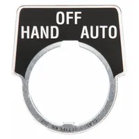 Legend Plate: 30 mm Panel Mounting Size, Half-Round, 2 in Overall Ht x 1 3/4 in Overall Wd (MPN 9001KN360)